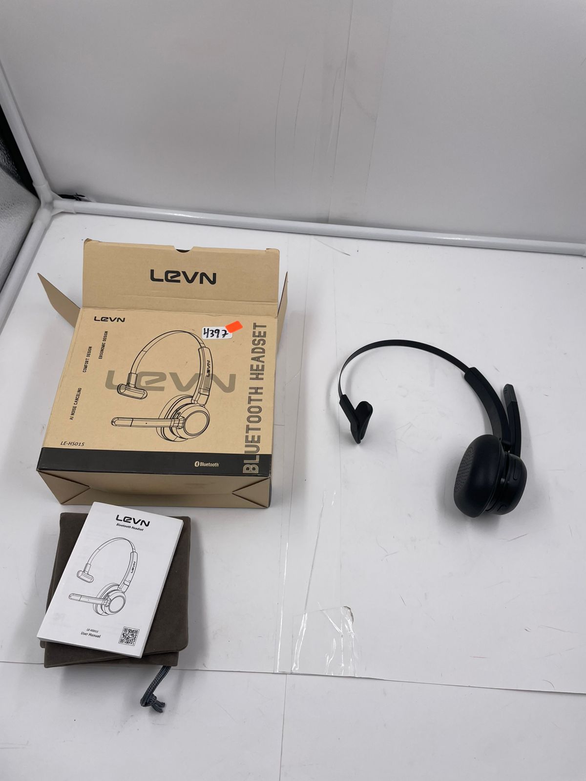 LEVN - Auriculares de camionero con Bluetooth con micrófono de cancelación de ruido.