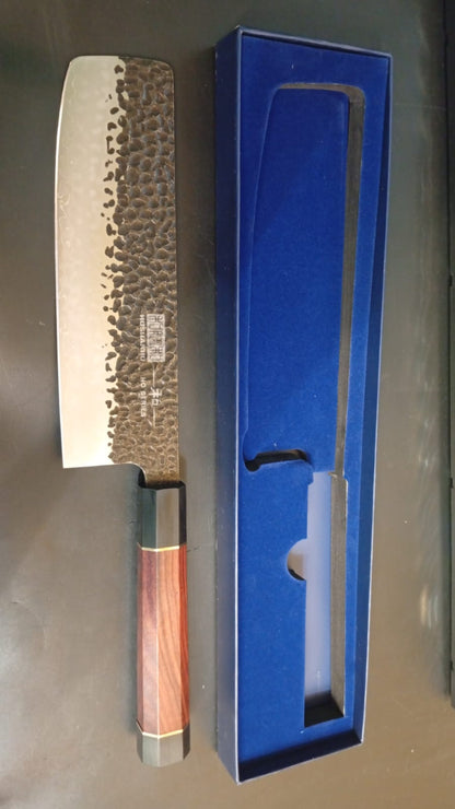 Cuchillo Nakiri Hoshanho, para carne y verduras, 18 cm, ergonómico.