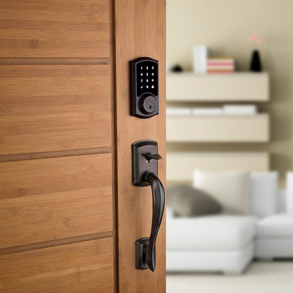 Cerradura con pantalla táctil y con seguridad electrónica Kwikset Smartcode 915