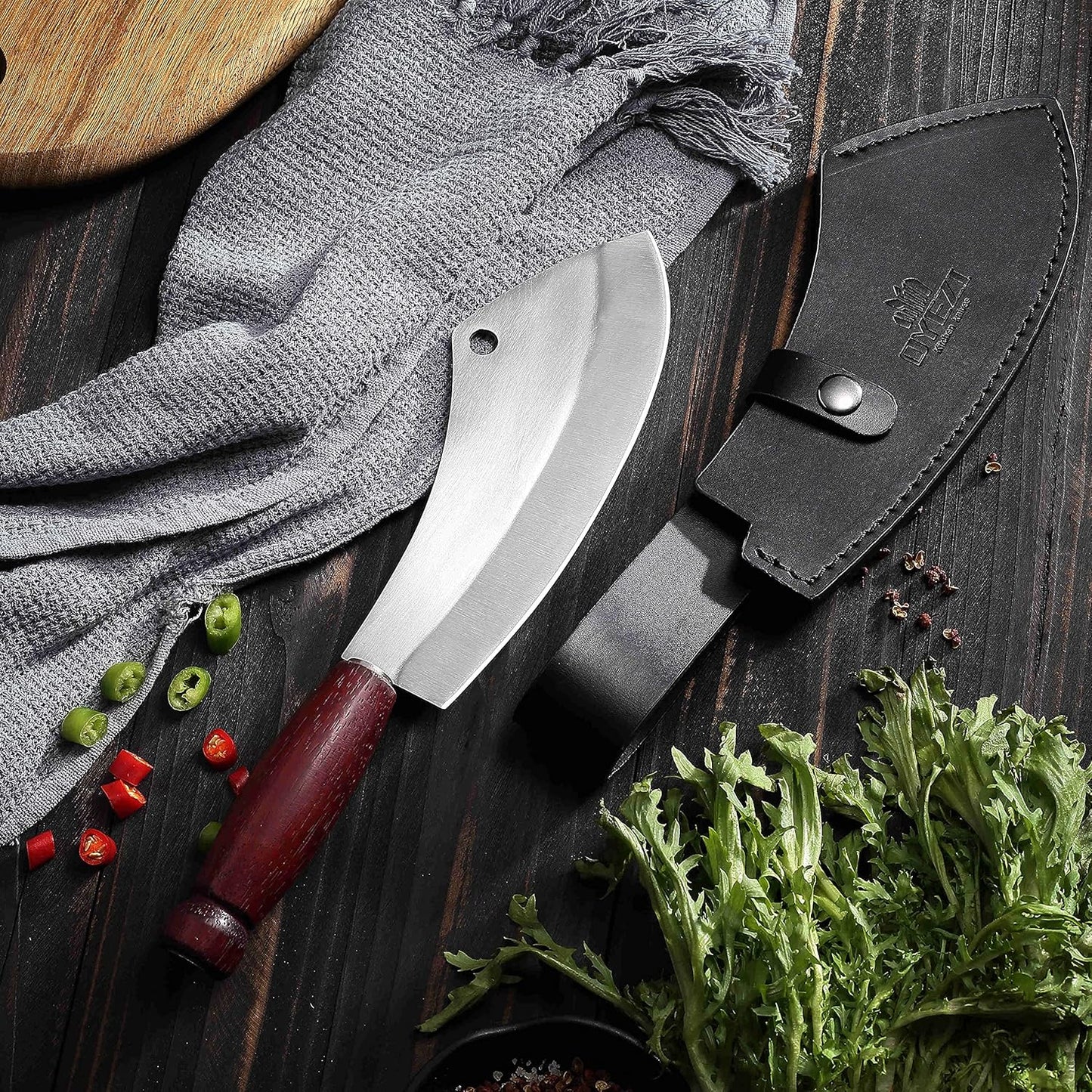 Cuchillo de carnicero OYEZI de 7,5",  acero inoxidable alemán.(USADO)