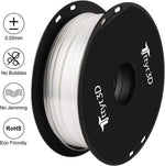 Paquete de filamento PLA 2 en 1 para impresora 3D, blanco brillante y negro.