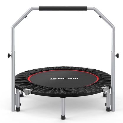 Trampolín Fitness Plegable 40 Pulgadas Con Barra Ajustable 330 Lb BCAN