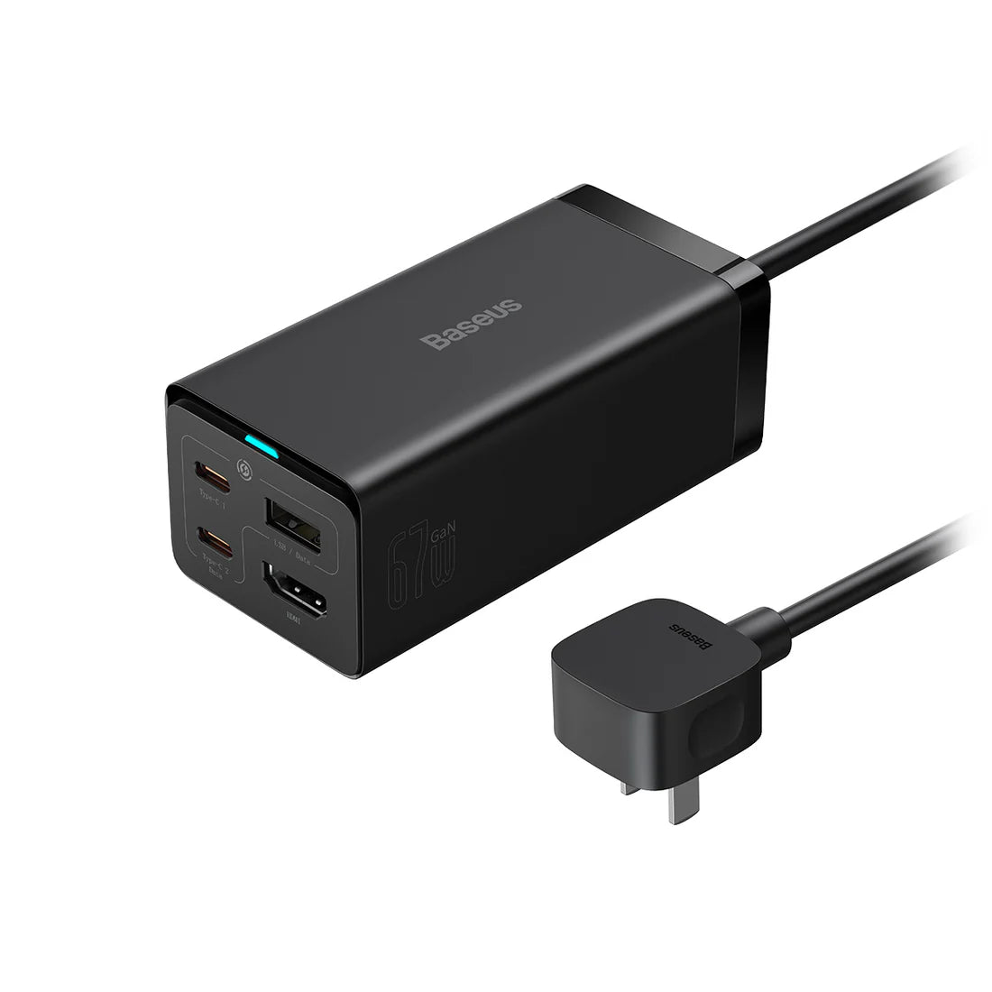 Estación de carga Baseus GaN5 de 4 puertos, 67 W (USADO)