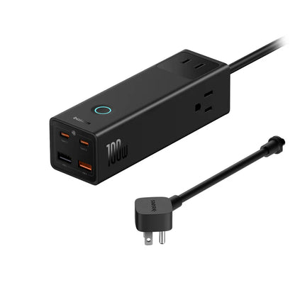 Estación de carga rapida Baseus 100W 2AC+2U+2C (CAJA ABIERTA)