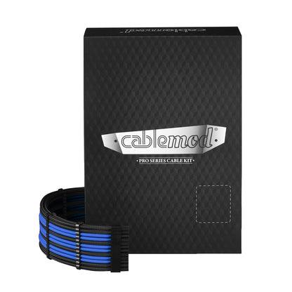 Kit de cables CableMod PRO ModMesh negro con azul para fuente de poder ASUS y Seasonic