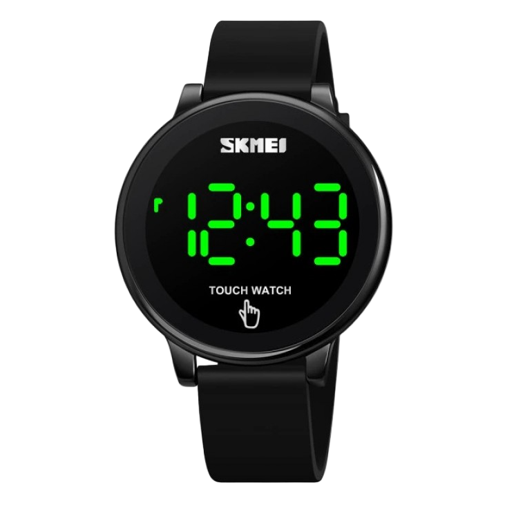 Reloj con pantalla táctil, deportivo e informal, acero inoxidable.