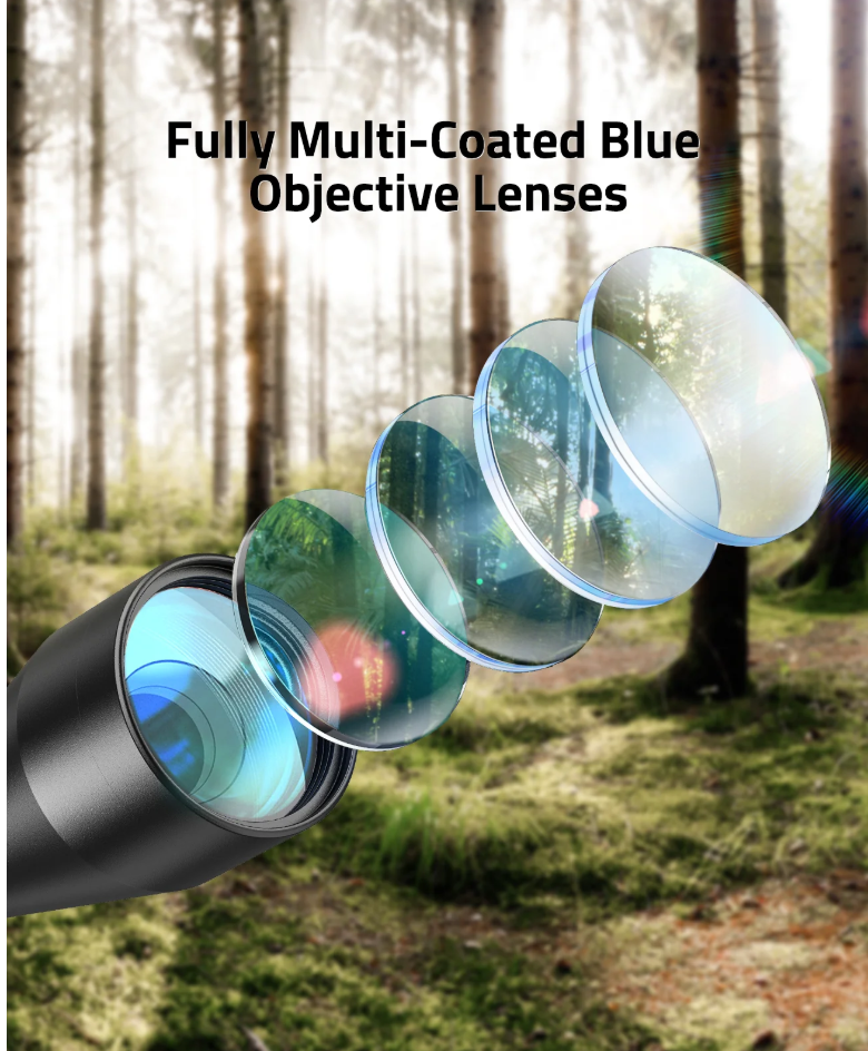 Mira Deportiva Cvlife 3-9x40 Optics R4 Retícula Crosshair Soportes Libres.