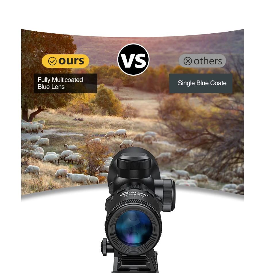 Mira Deportiva Cvlife 3-9x40 Optics R4 Retícula Crosshair Soportes Libres.