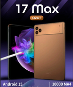Tablet OZCT 17 Max de 16 GB/1 TB, Android 15, 5G, 10.1", case y teclado.