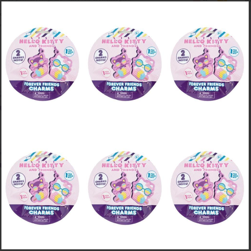 Charms Sorpresa, Hello Kitty, Friends Forever, Lote de 6.