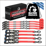 Eslingas con Matraca y correas Gear America, 4 Pzas 1.6 pulgadas