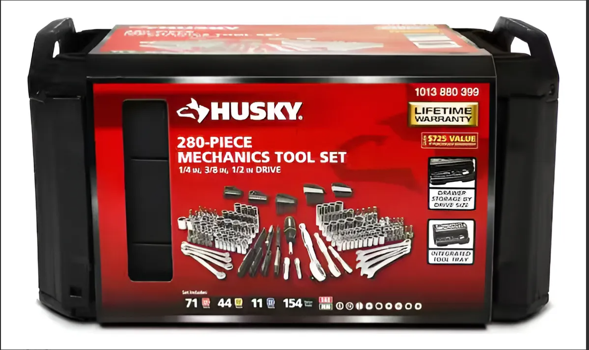 Juego De Herramienta Mecanica, Con estuche, Husky, 280 Pzs.