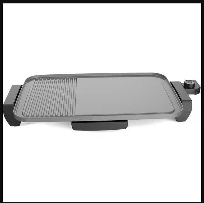 Plancha eléctrica de cerámica Mainstays, 30 x 50cm, antiadherente.