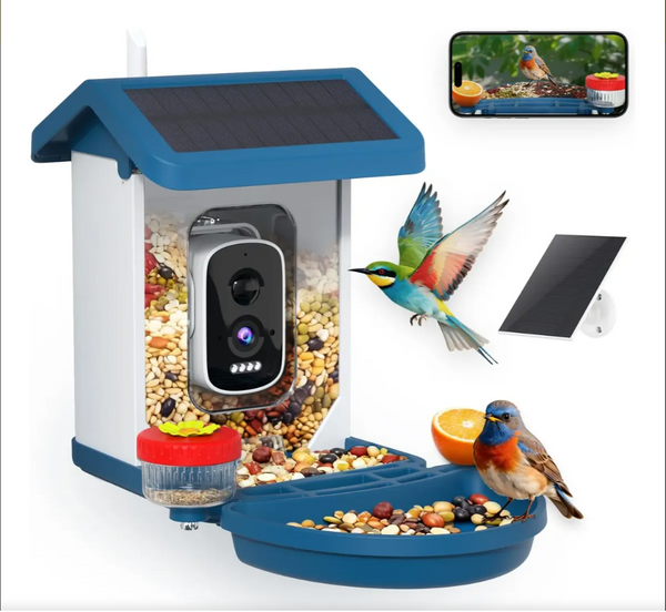 Comedero Inteligente Para Pájaros Minixtec, Con Cámara, Solar.