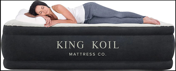 Colchón de aire inflable King Koil con bomba integrada, Queen (USADO)