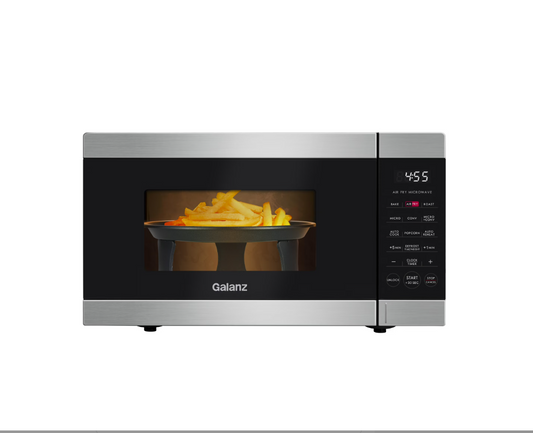 Microondas Galanz con freidora de aire, 0.9 pies, 900V, acero inox.
