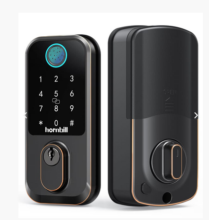 Cerraduras de puerta con teclado inteligente Hornbill, WiFi, sin llave.