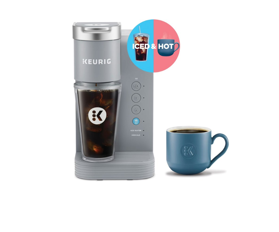 Cafetera de cápsulas individuales para café frío y caliente, Keurig.