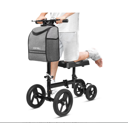 Andador de rodilla para adultos, Plegable, Alternativa a Muletas, Cosywill.