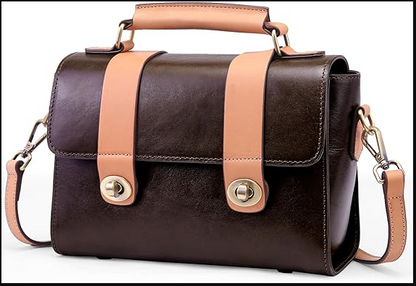 Bolso de piel Geniuno Boyatu, Estilo Bandolera con correa ajustable.