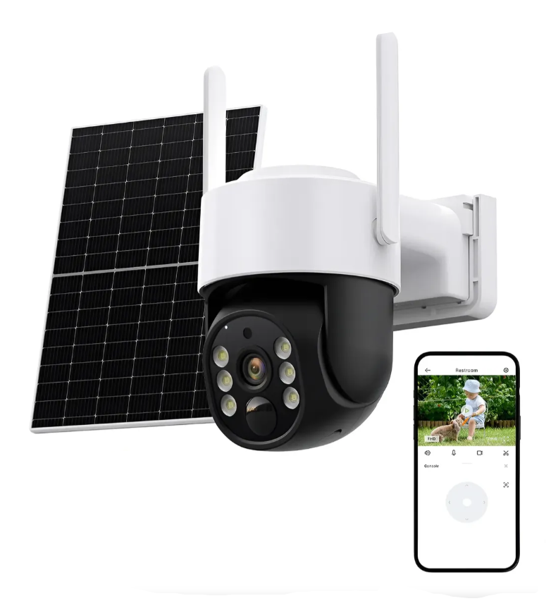 Cámara de Seguridad inalámbrica, Panel Solar, detección de Movimiento.