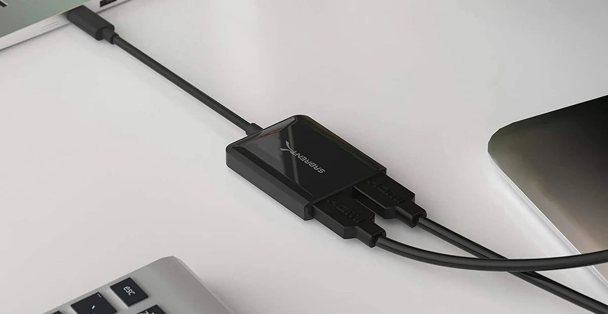 Adaptador USB tipo C dual HDMI, sistemas Windows (Windows 7 y posteriores).