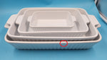 Cazuelas Para Horno FOBENTA 4 Pzs Rectangulares Cerámica DETALLE