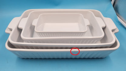 Cazuelas Para Horno FOBENTA 4 Pzs Rectangulares Cerámica DETALLE