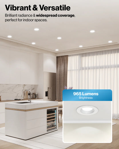 Luces LED empotrada de 5/6", suave,12 PACK, 965 LM SUNCO