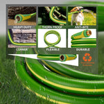 Manguera de jardín híbrida de 75 pies ultrarresistente