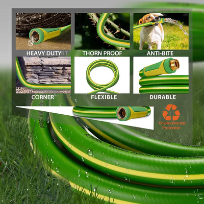 Manguera de jardín híbrida de 75 pies ultrarresistente