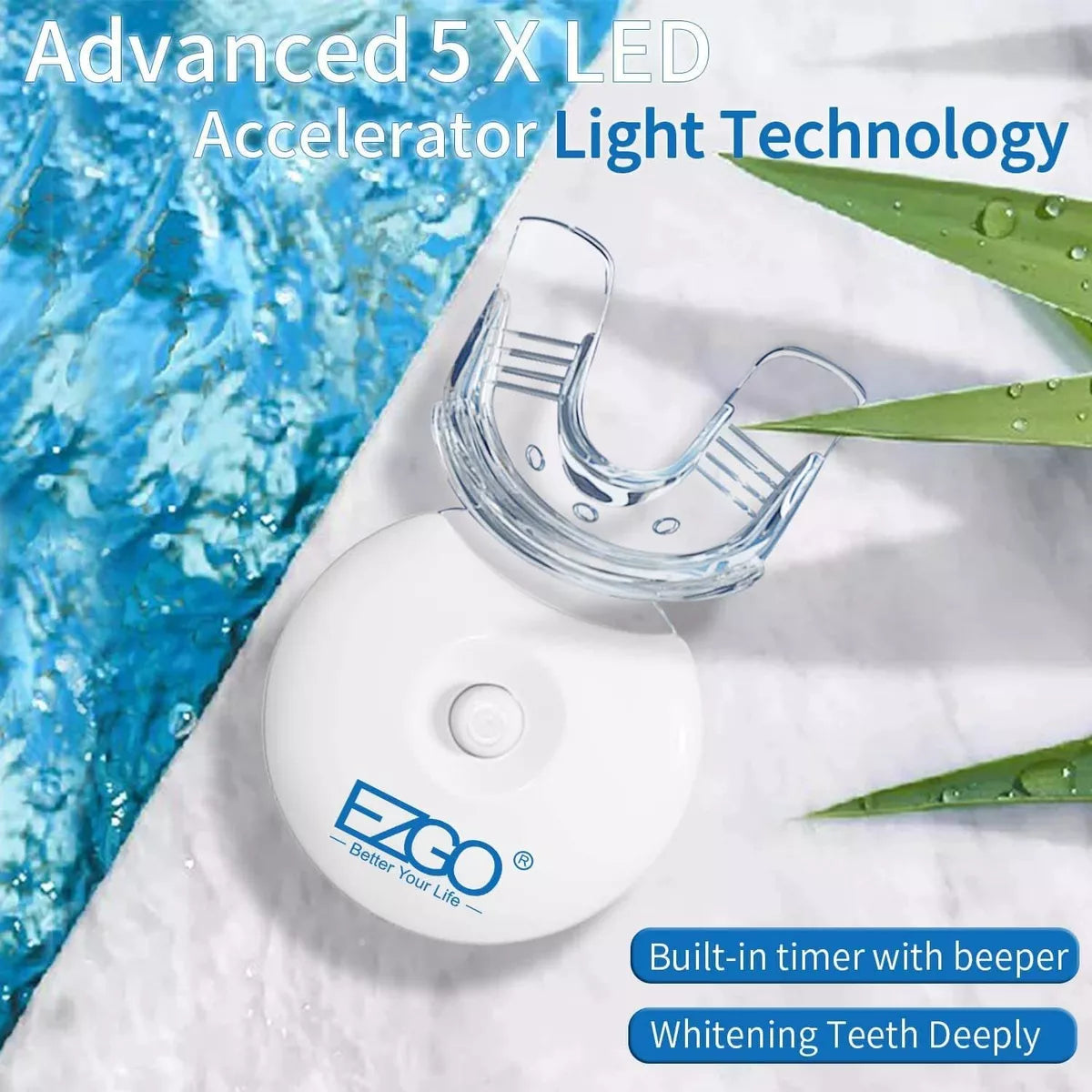 Kit de Blanqueamiento Dental EZGO Luz LED 5X LED