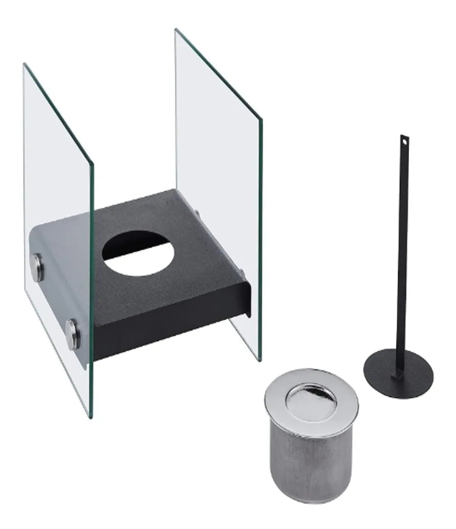 Chimenea Etanol Exterior Interior Cuadrada COSTWAY  HW56689
