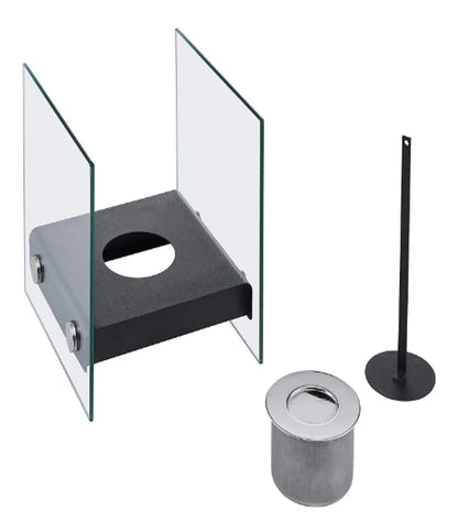 Chimenea Etanol Exterior Interior Cuadrada COSTWAY  HW56689
