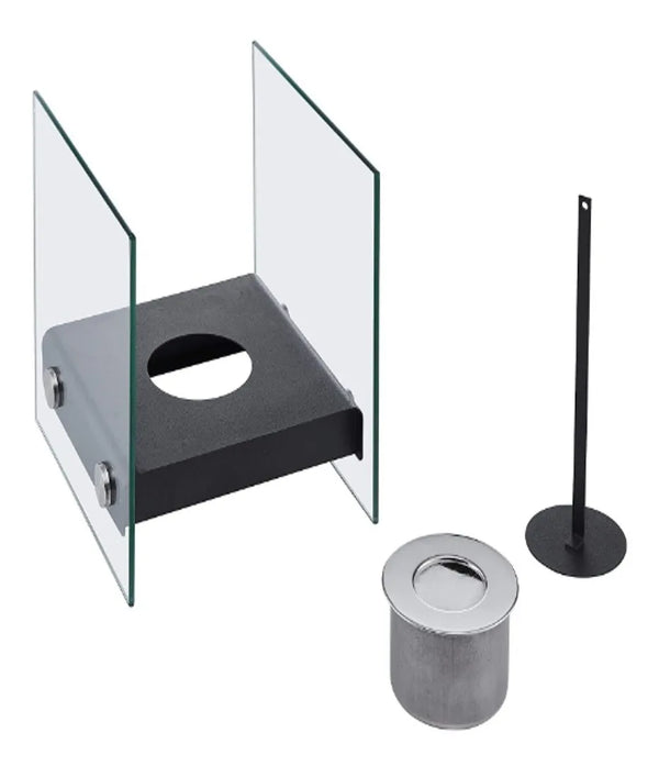 Chimenea Etanol Exterior Interior Cuadrada COSTWAY  HW56689