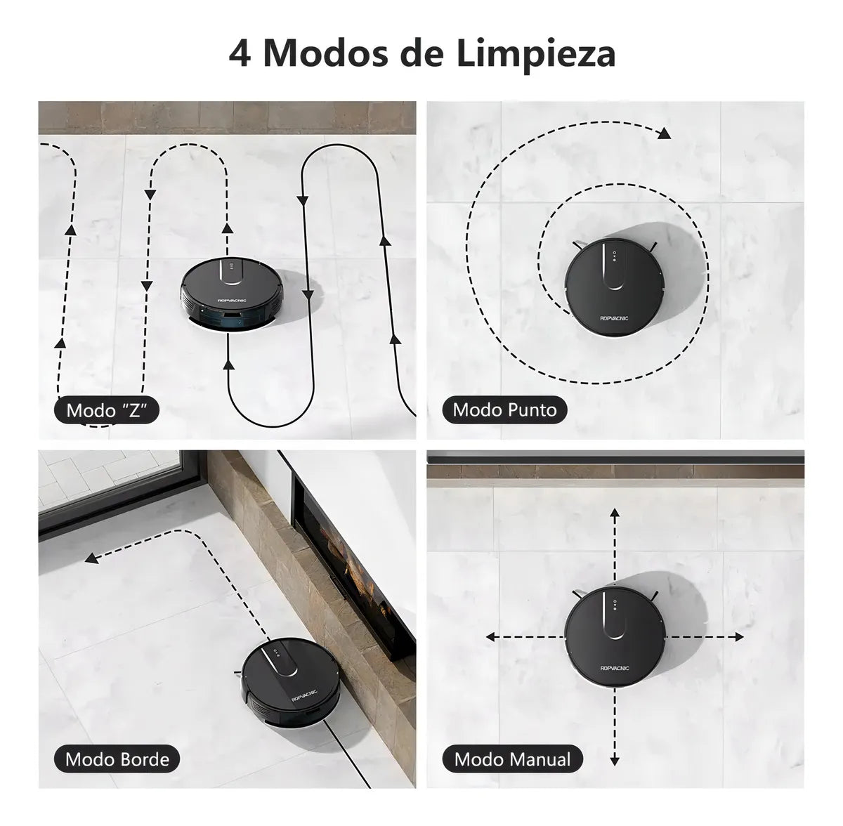 Robot aspirador y fregona, succión de 4000 Pa, (USADO).