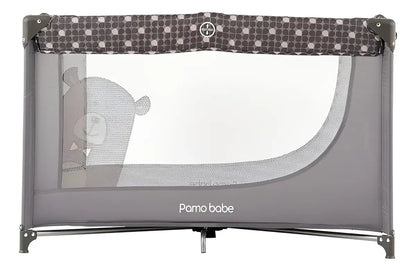 Corral Plegable Para Bebé Con Delgada Colchoneta Gris Café Pamo Babe