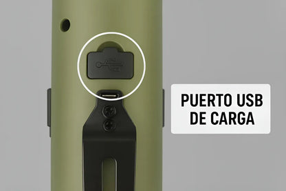 Luz LED para bicicleta con carga USB bateria portatil (USADO)
