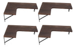 Esquinero Flotante 4 Piezas Madera Oscura con Soportes