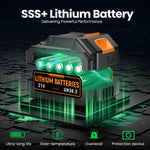 Soplador De Hojas Inalámbrico Yuquesen 980.000 Rpm Con 2 Baterias
