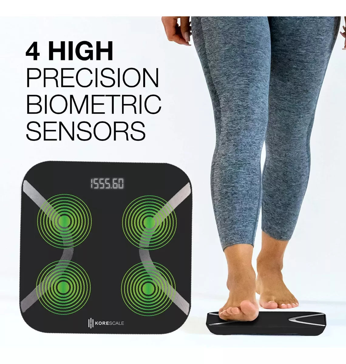 Báscula digital inteligente IMC, grasa corporal, masa muscular y peso . KoreHealth