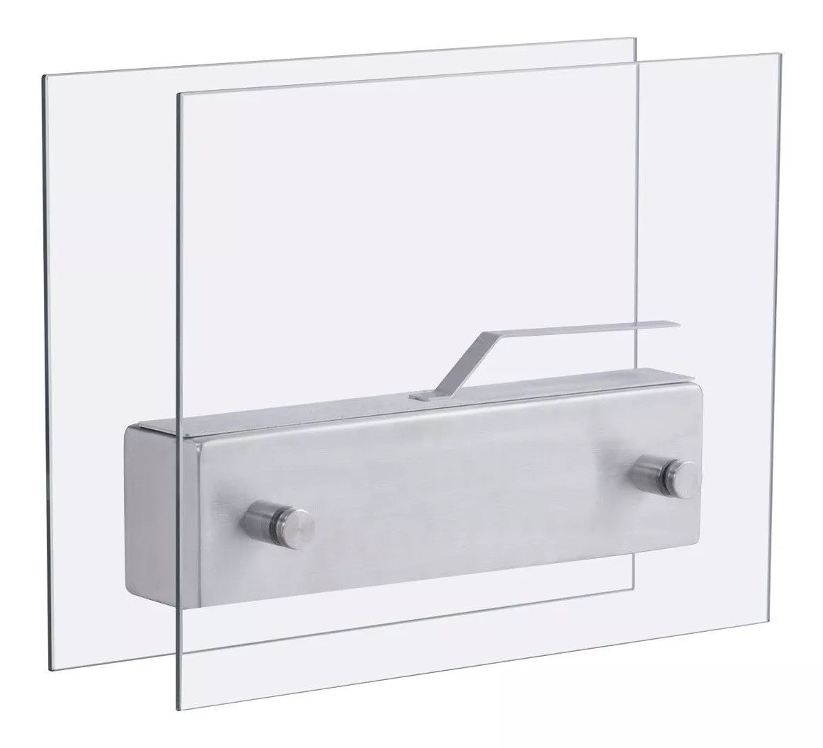 Chimenea Mini  de Bioetanol de cristal y acero para interior. Costway