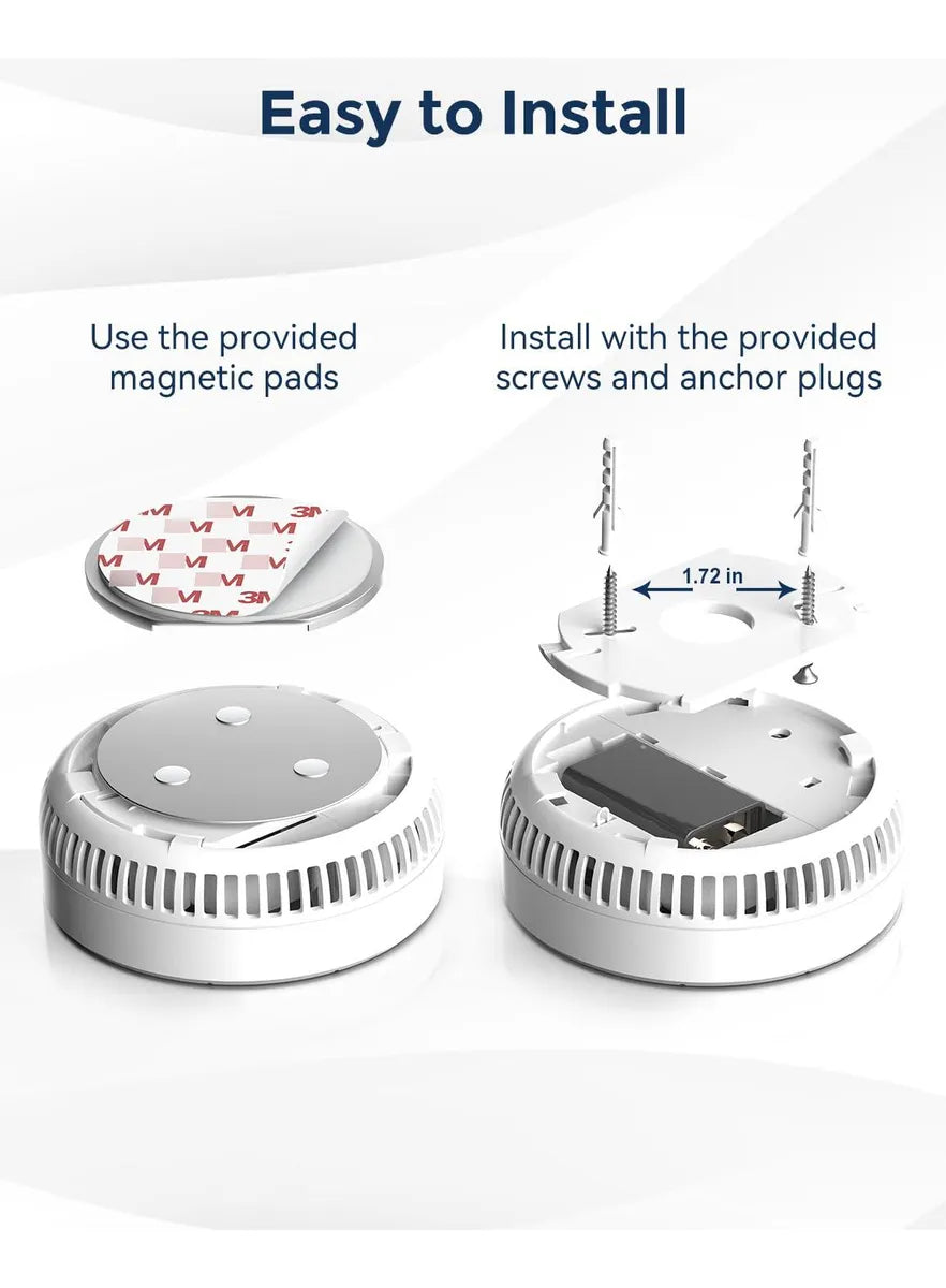 Detector de humo fotoeléctrico Ecoey FJ136GB (6 unidades)