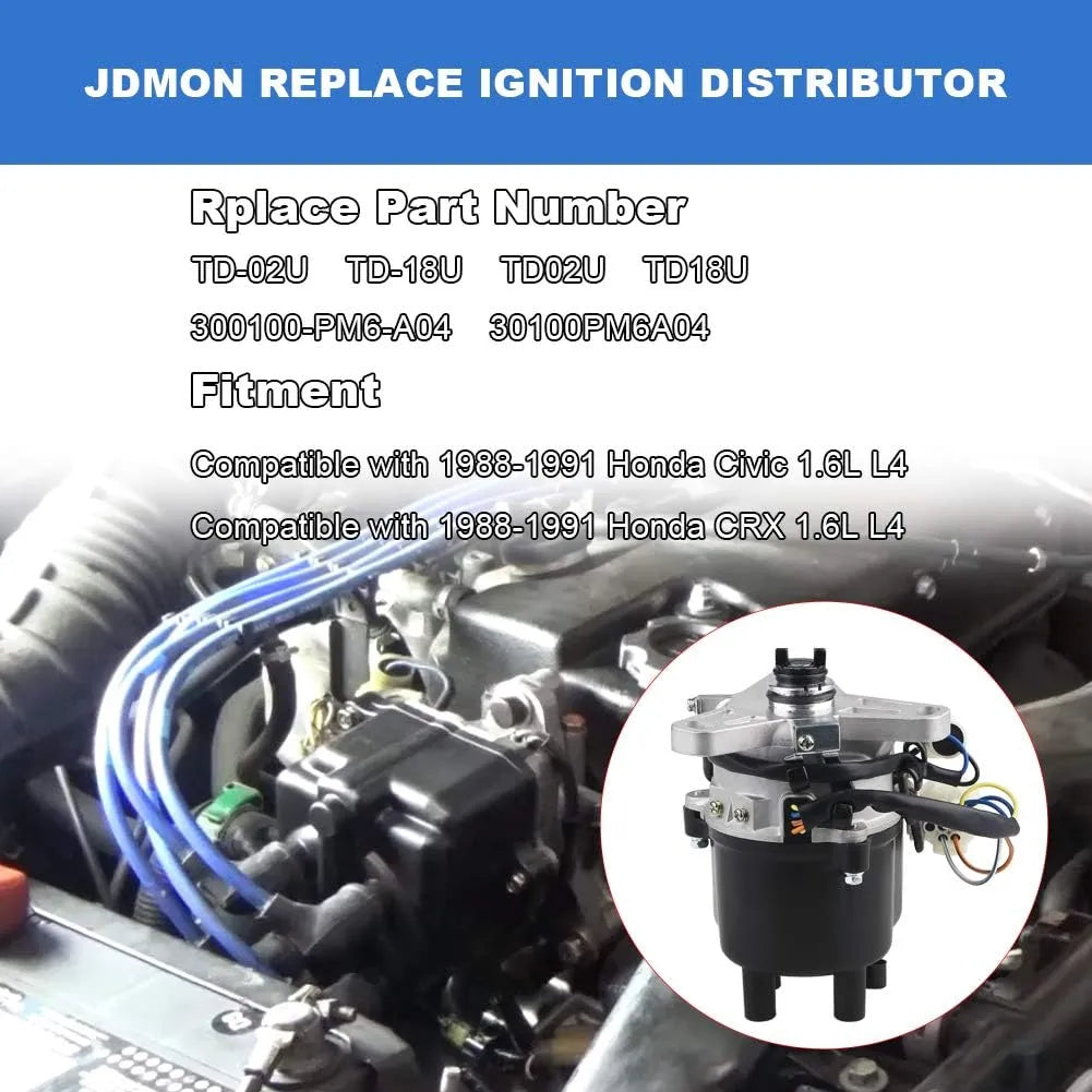 Distribuidor De Encendido Nuevo Para 88-91 Honda Civic Crx 1