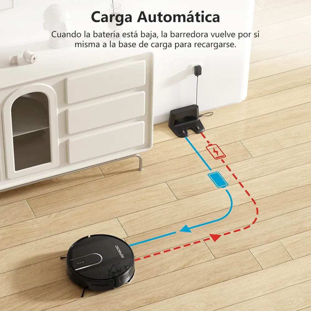 Robot aspirador y fregona, succión de 4000 Pa, (USADO).