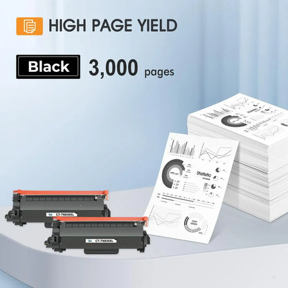 Cartucho De Tóner Negro High Yield TN830XL 4 piezas