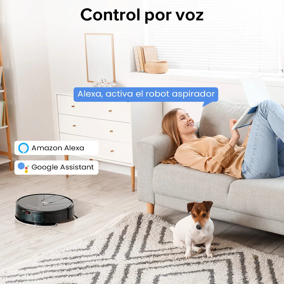 Robot aspirador y fregona, succión de 4000 Pa, (USADO).