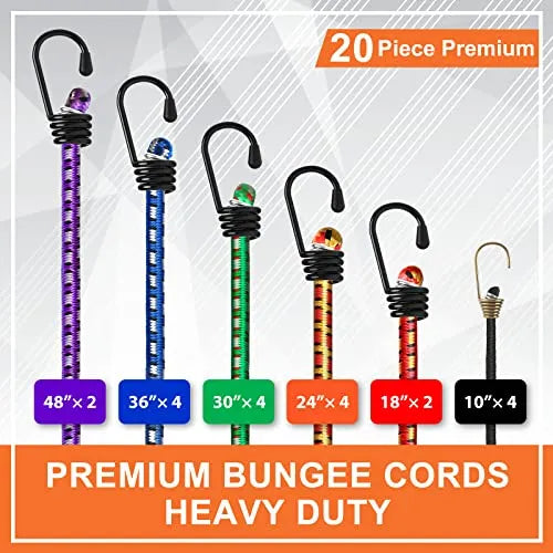Cordones Bungee Premium 20 Piezas En Frasco