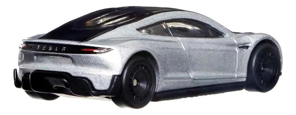 DieCast Hot Wheels Tesla Roadster (Plata), Escena americana de la cultura del coche 5/5.