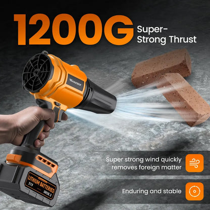 Soplador De Hojas Inalámbrico Yuquesen 980.000 Rpm Con 2 Baterias
